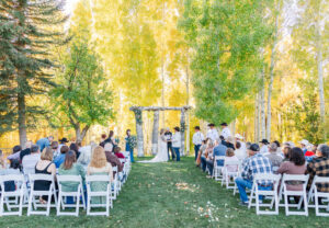 Elko Venue, bride and groom getting married at their ceremony 