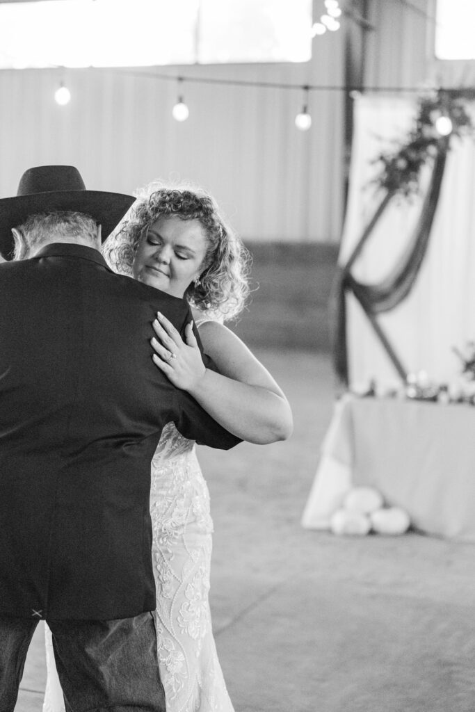 Dad and Bride dancing at 7th Canyon Ranch 