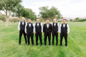 Elko Golf Course Groomsmen Standing and Smiling