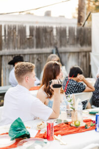 a friend videoing a wedding 