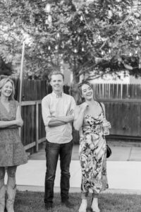 A couple laughing after the Elko Courthouse Wedding 