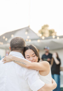 dad and bride dancing after the elko courthouse wedding 