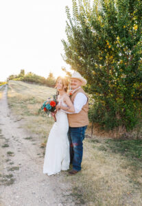 bride and groom at an elko venue 