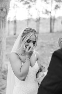 bride crying at Elko Basque Club