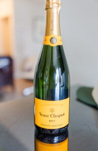 champagne for bride and groom 