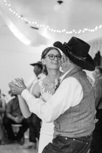 bride dancing inside an elko venue 