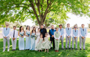 bridal party photo at an elko wedding venue 