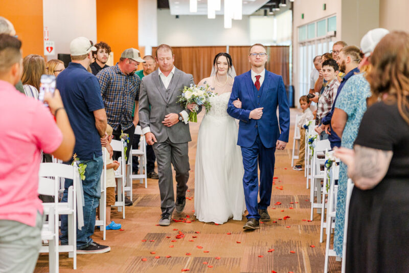 bride walking down isle
