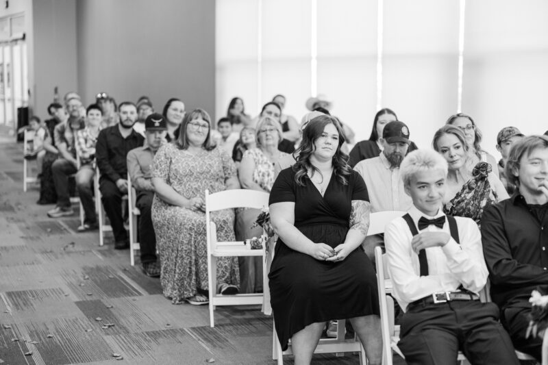 friends watching the groom