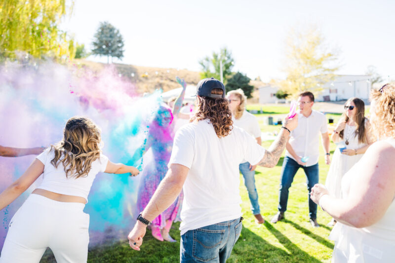 people having fun with holi