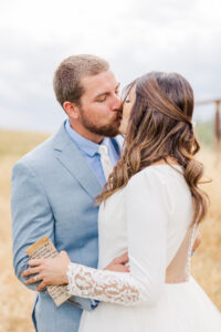 Elko Videographer, Bride and groom kissing 