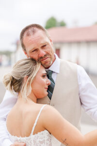 Elko Basque Club Bride and Dad Dancing at the perfect elko wedding venue 