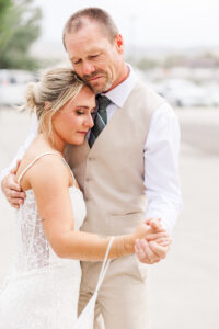 bride and dad dancing