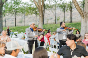 the band playing
