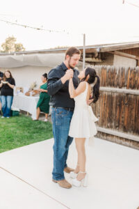 groom dancing with bride 