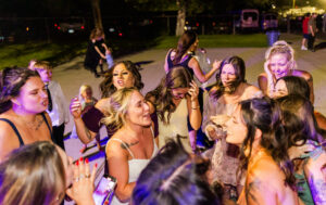friends dancing and singing