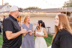 bride laughing 