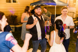 man having fun for my wedding portfolio 