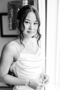 bride posing for me for wedding portfolio 
