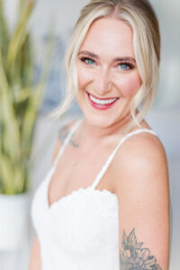 carlene smiling at me for Carlene and Jose's Wedding Portfolio